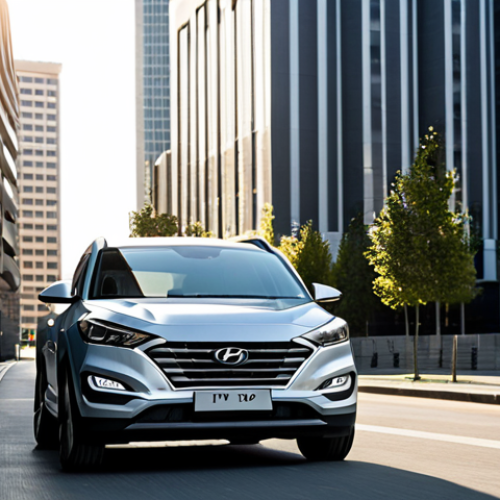 City Commute**

A Hyundai Tucson Plug-in Hybrid, fully clothed, in modest silver driving through a sunny urban environment with modern buildings in the background. The car is clean and reflecting sunlight. Safe for work, appropriate content, professional automotive photography, perfect anatomy, correct proportions, natural pose, well-formed hands, proper finger count, natural body proportions.

**